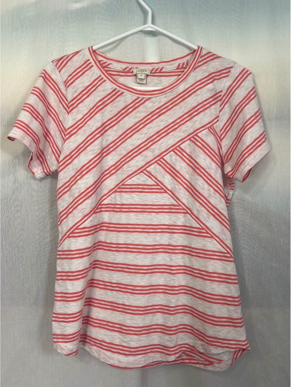 J.Crew Striped Short Sleeve Shirt Women's Medium